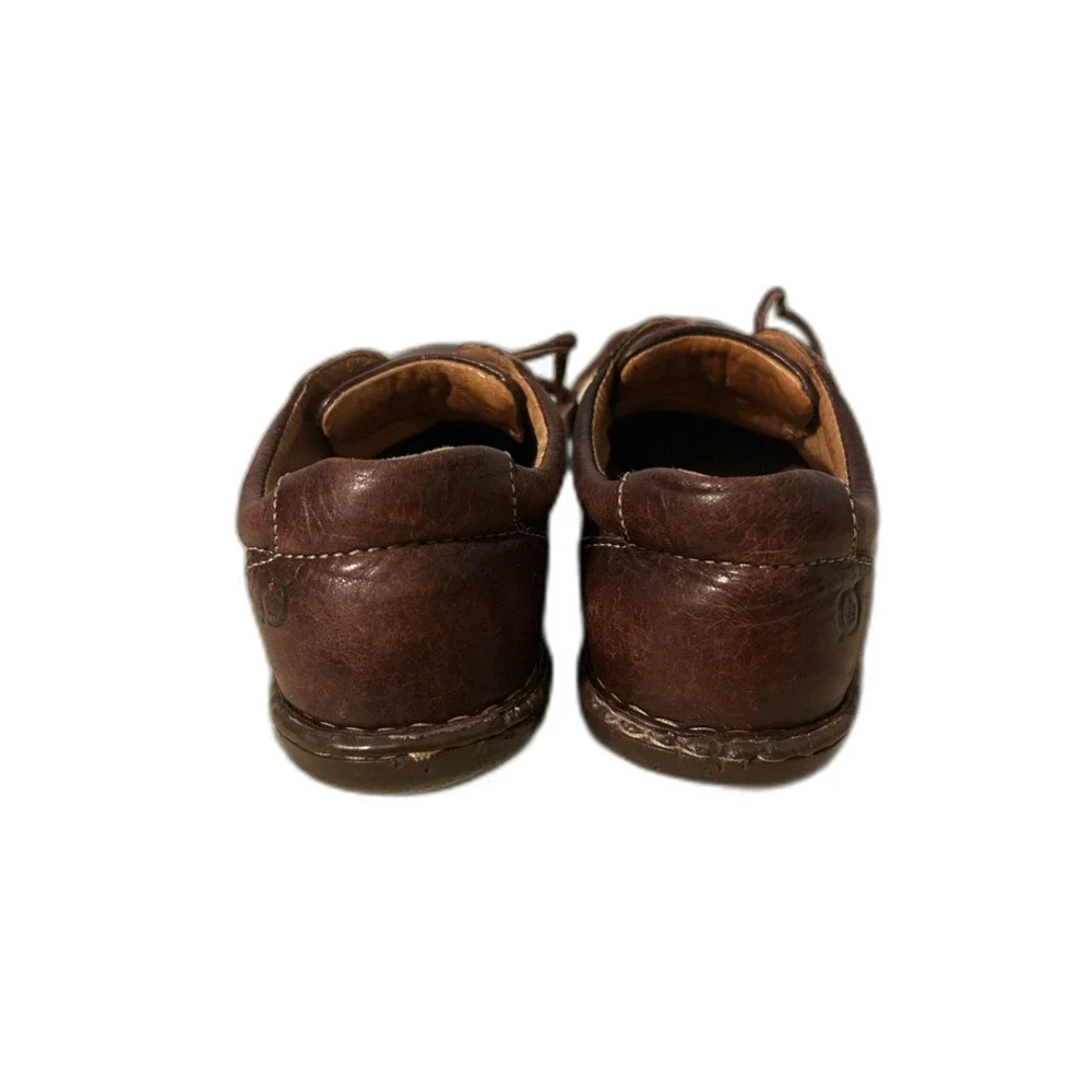 Born Women's Brown Leather Lace-Up Bowling-Style Shoes